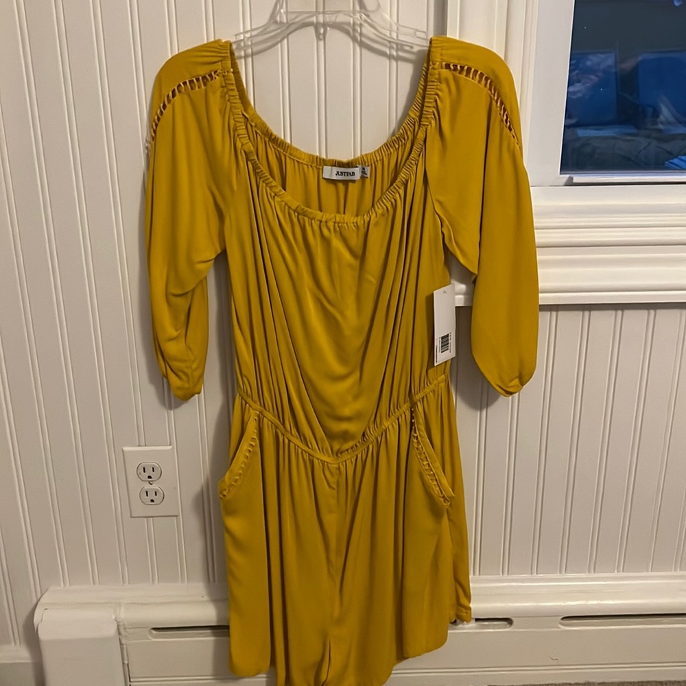 Just Fab! Mustard Romper!